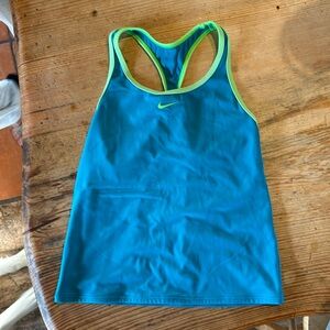 Teal and green Nike tank.